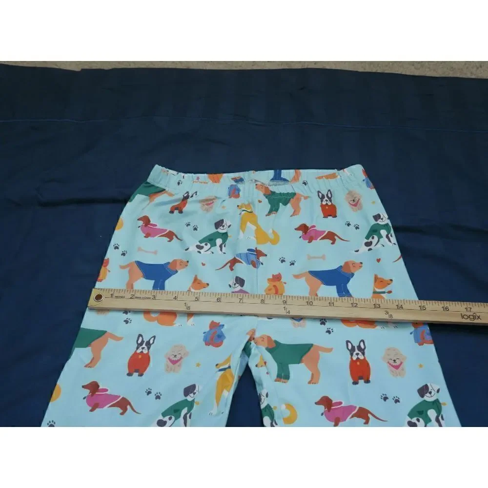 Millie Loves Lily | Marina Blue & Green Dog Power Pajama Set 14